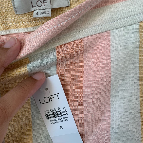 NWT LOFT Striped Skirt - Picture 2 of 3